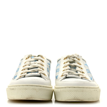 Louis Vuitton Technical Fabric Calfskin Monogram Stellar Sneakers 35  Blue 3 of 12