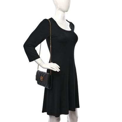 Versace Lambskin Quilted Medusa Wallet on Chain Crossbody Black Gold 2 of 15