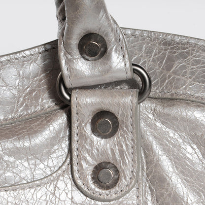 Balenciaga Metallic Agneau Classic Hardware Town Argent 5 of 13