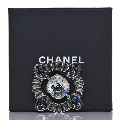 Chanel Baguette Crystal CC Brooch Silver 5 of 5