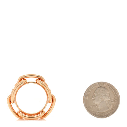 Hermes Plated Brass Regate Scarf Ring Plaque Or Rose 2 of 5