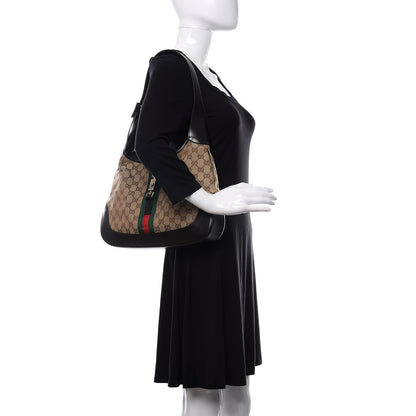 Gucci Monogram Web Jackie O Hobo Dark Brown 2 of 12