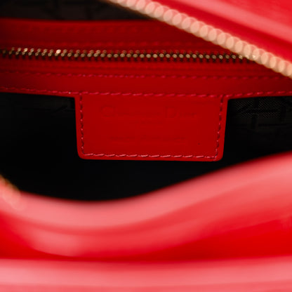 Christian Dior Patent Cannage Medium Lady Dior Red 6 of 11