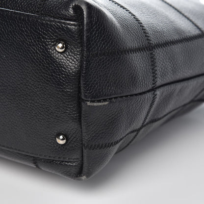 Chanel Caviar Square Stitched Tote Black 22 of 28