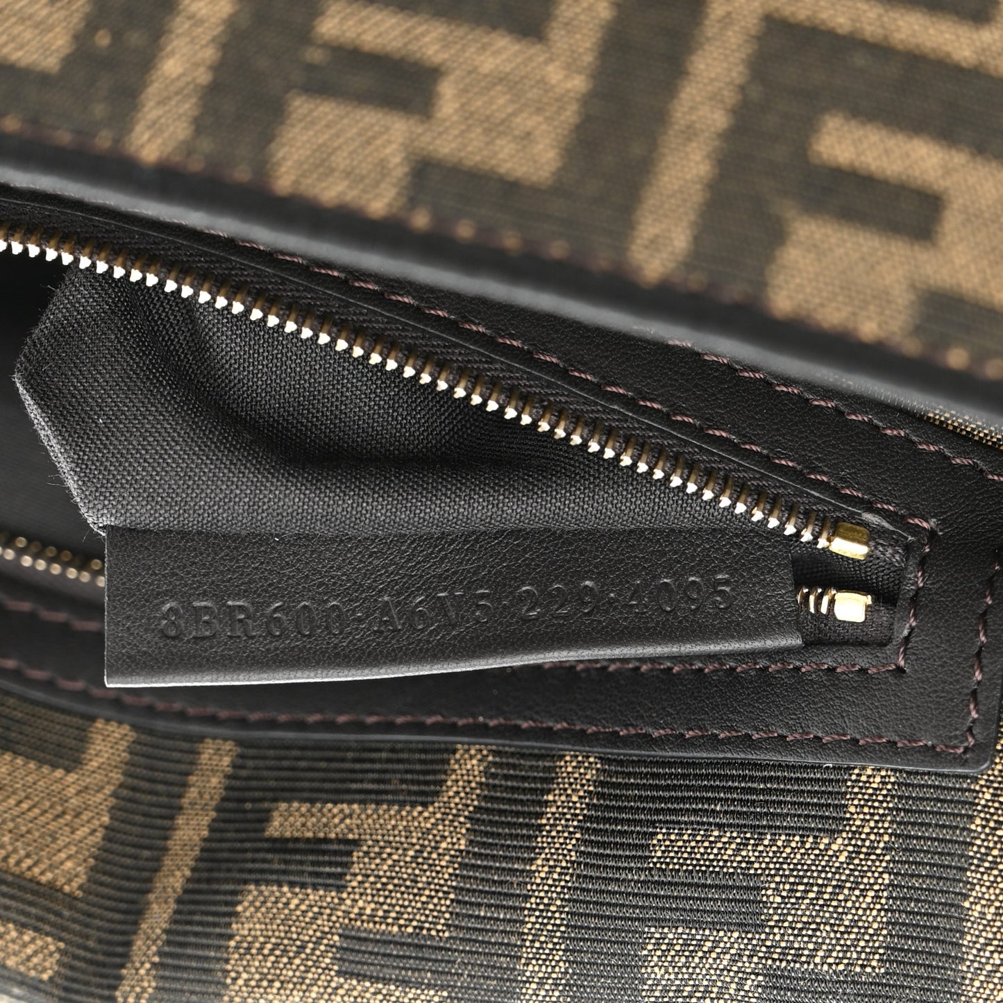 Fabric Jacquard FF 1974 Medium Baguette Tobacco Moro Black