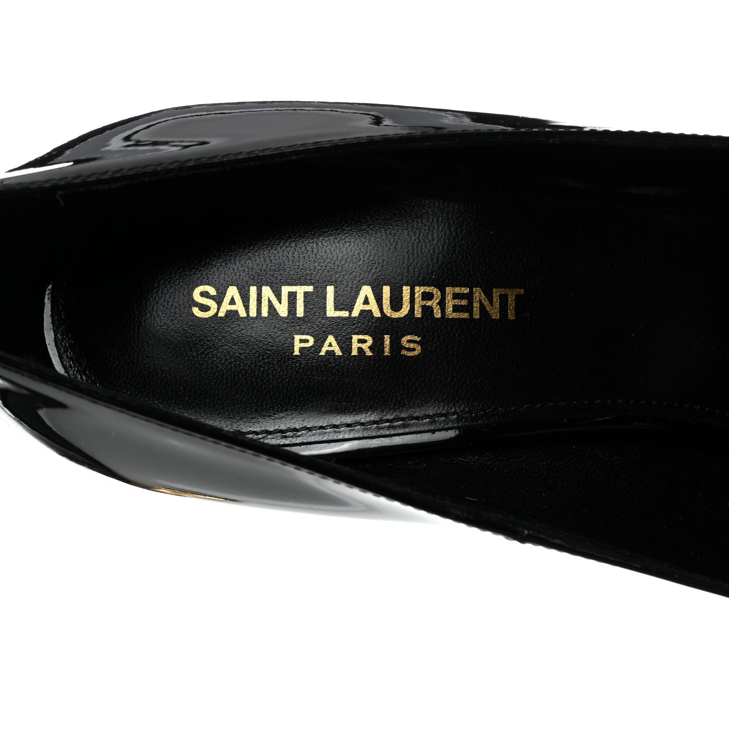 Saint Laurent Patent Opyum 110 Pumps 39 Black Gold 7 of 8