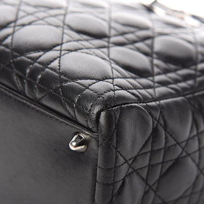 Christian Dior Lambskin Cannage Large Lady Dior Black 9 of 16
