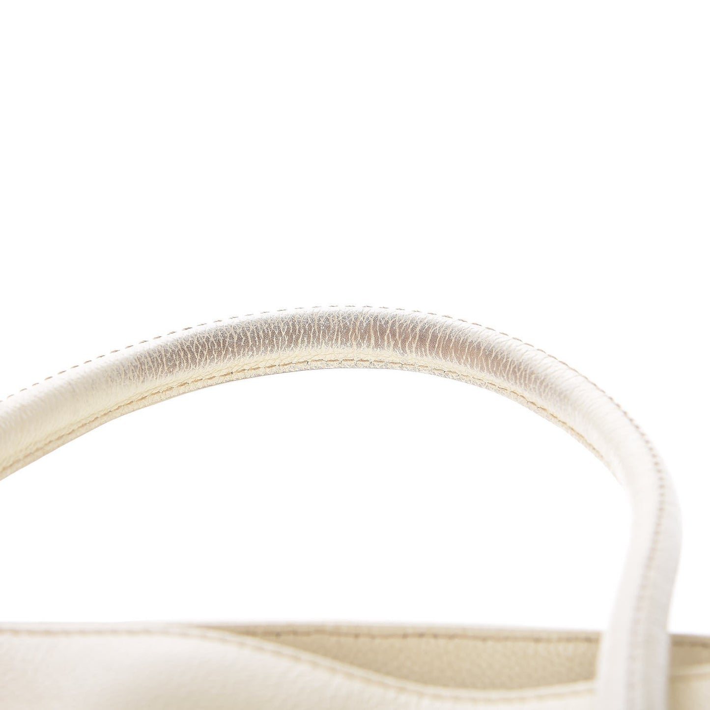Calfskin Mademoiselle Lock Cerf Shopper Tote White