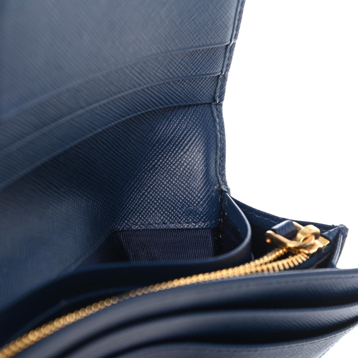 Saffiano Metal Continental Flap Wallet Bleuette