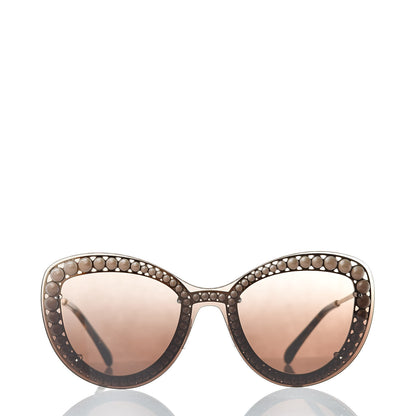 Chanel Acetate Metal Pearl Butterfly Sunglasses 4236-H Brown 2 of 8