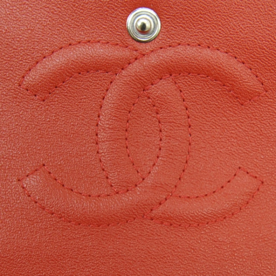 Lambskin Medium Double Flap Red 12C