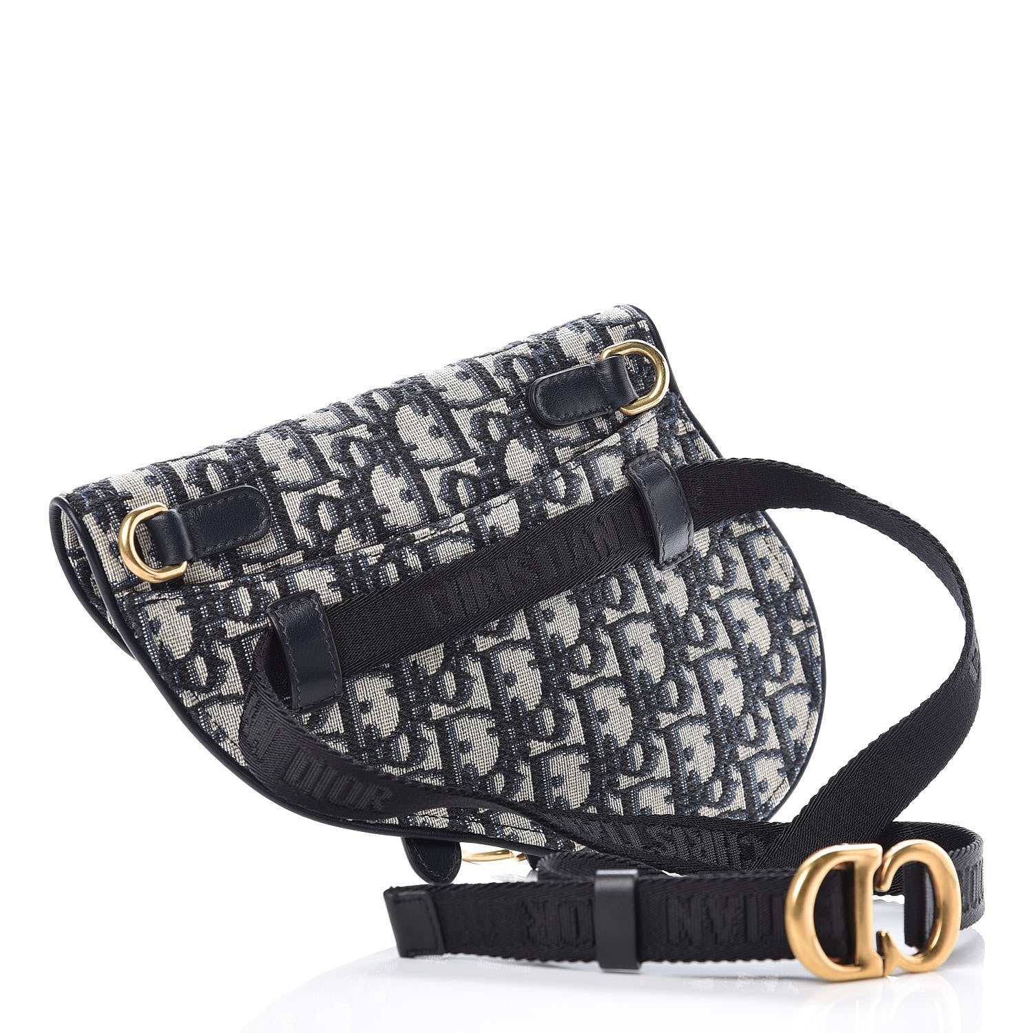 Christian Dior Oblique Saddle Belt Bag Blue 3 of 8