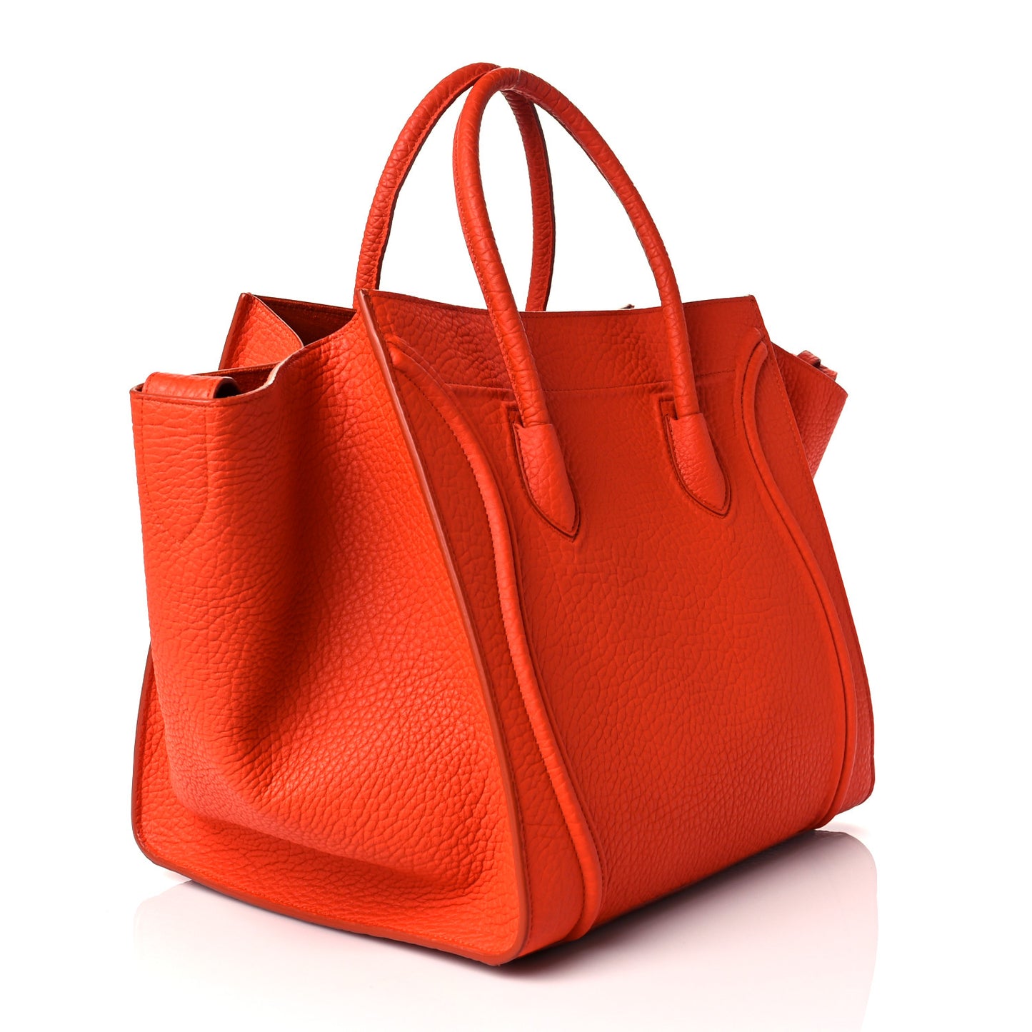 Bullhide Calfskin Medium Phantom Luggage Burnt Orange