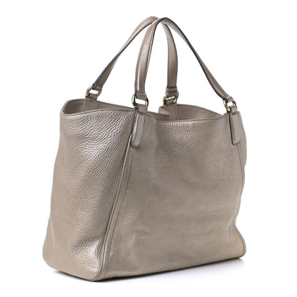 Gucci Metallic Pebbled Calfskin Medium Soho Shoulder Bag Golden Beige 3 of 7