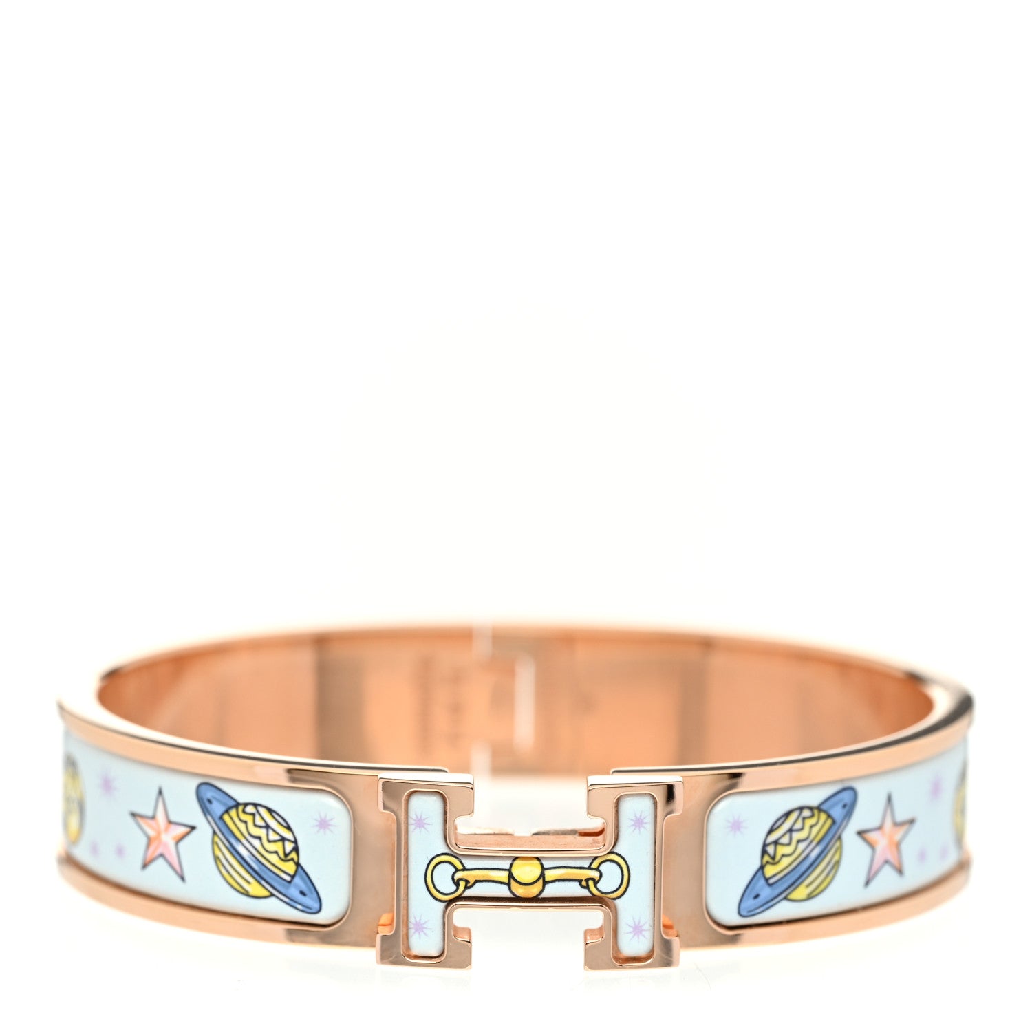 Hermes Enamel Printed Chorus Stellarum Narrow Clic Clac H Bracelet PM Hypno 1 of 5