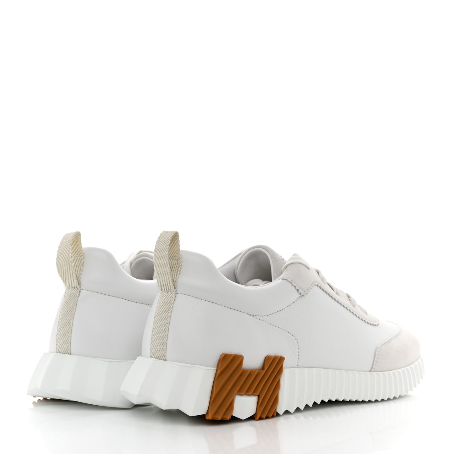 Technical Canvas Suede Goatskin Bouncing Sneakers 42 White Multicolor