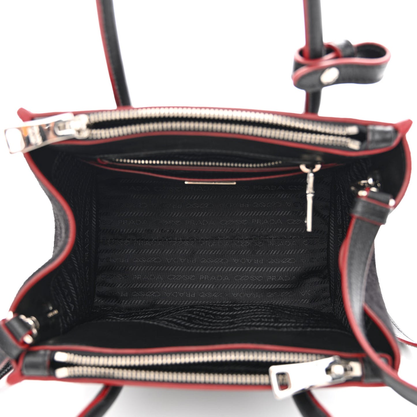 Saffiano Bicolor Tote Black Fuoco