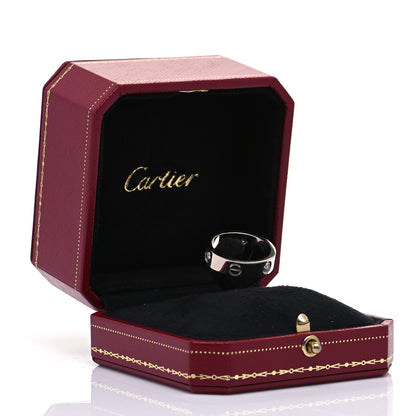 Cartier 18K White Gold 3 Diamond 5.5mm LOVE Ring 57 8 5 of 5