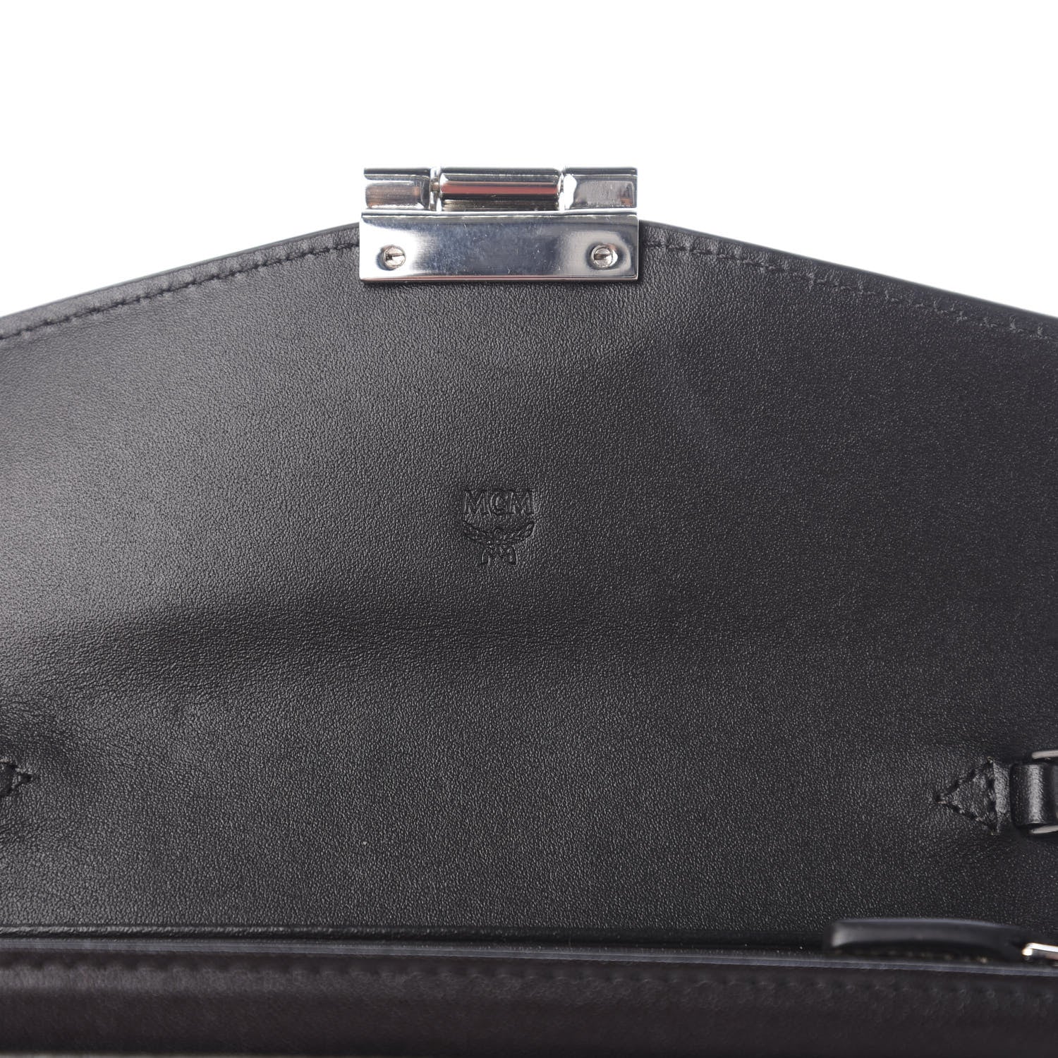 MCM Visetos Calfskin Large Patricia Wallet On Chain Black 5 of 9