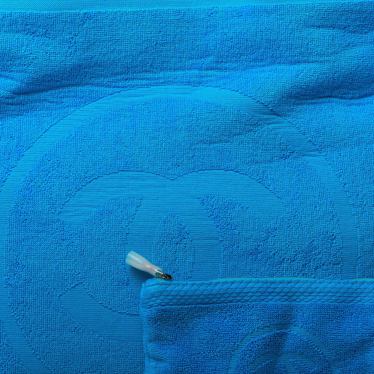 Chanel Terry Cotton CC Beach Tote Towel Set Blue 10 of 12