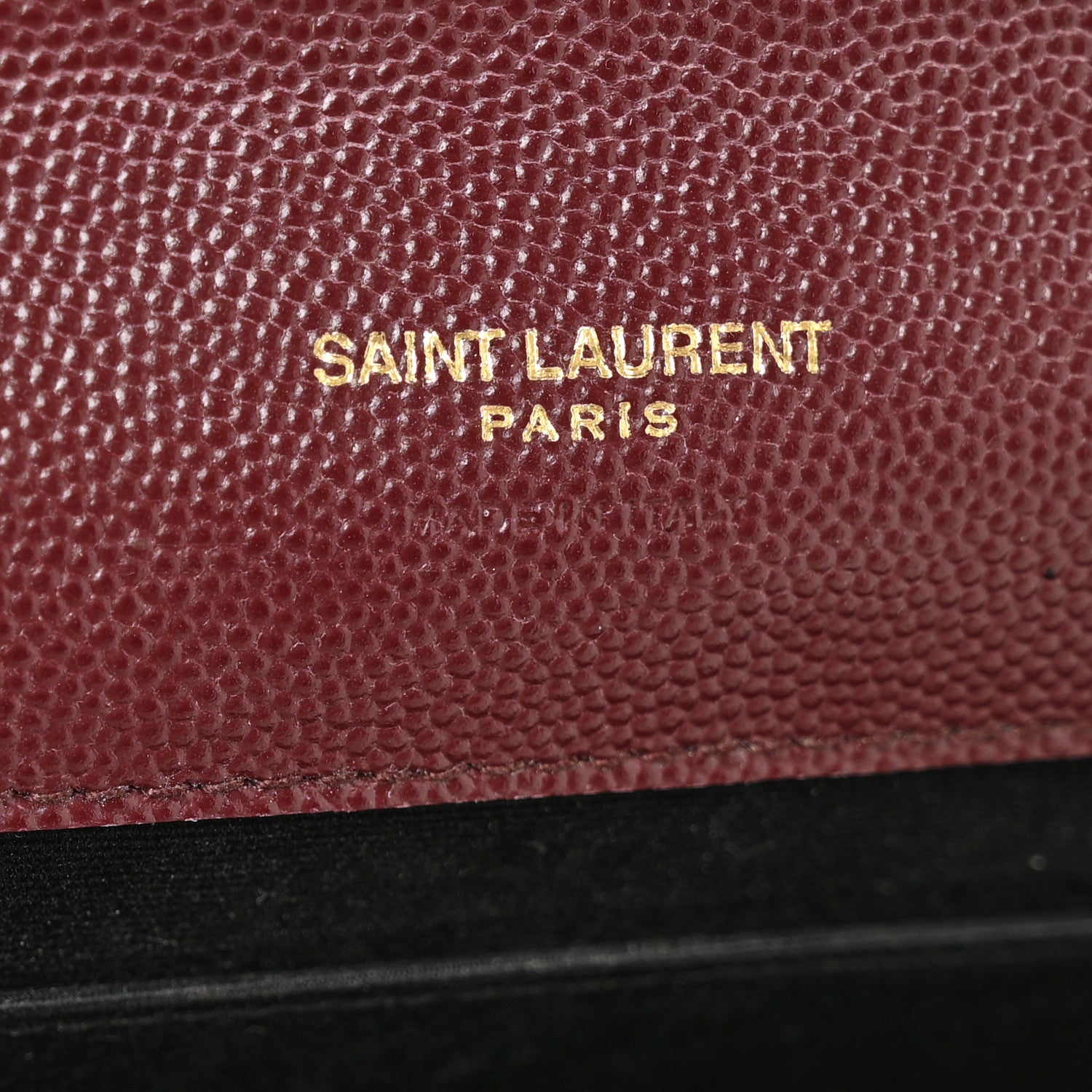 Saint Laurent Grain De Poudre Matelasse Chevron Monogram Envelope Clutch Rouge Legion 6 of 6