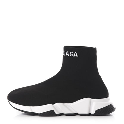 Balenciaga Neoprene Knit Mens Hi Speed Sneakers 41 Black White 1 of 9