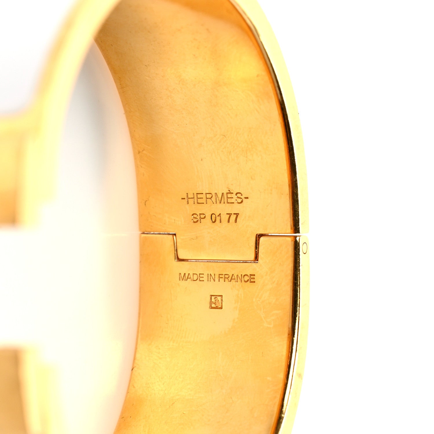 Hermes Enamel Wide Clic Clac H Bracelet GM White 4 of 5