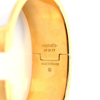 Hermes Enamel Wide Clic Clac H Bracelet GM White 4 of 5