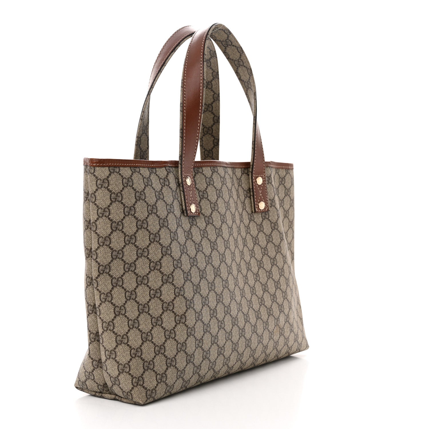 Gucci GG Plus Monogram Medium Signature Web Loop Tote Brown 3 of 10