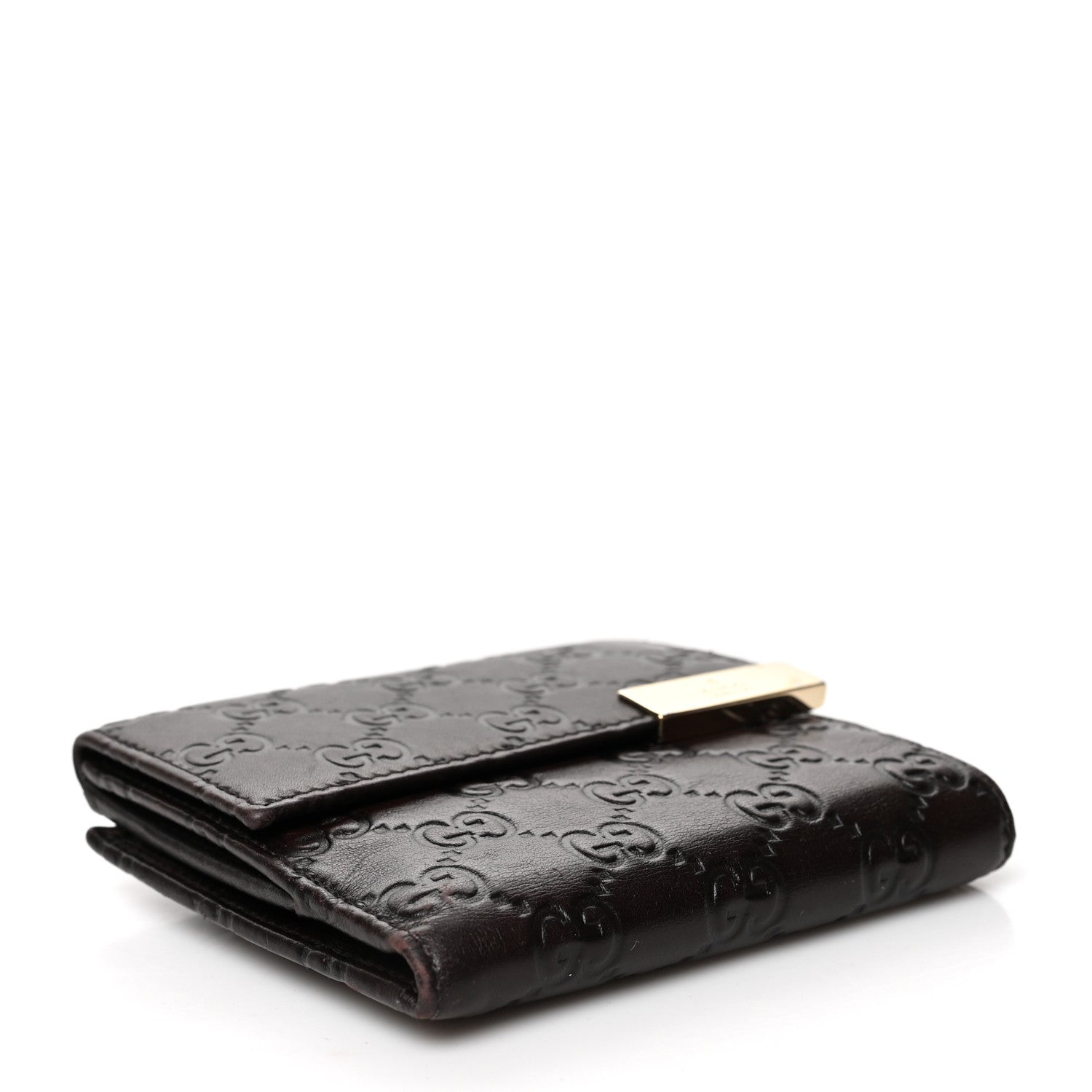 Gucci Guccissima Signature Dice French Flap Wallet Chocolate 4 of 9