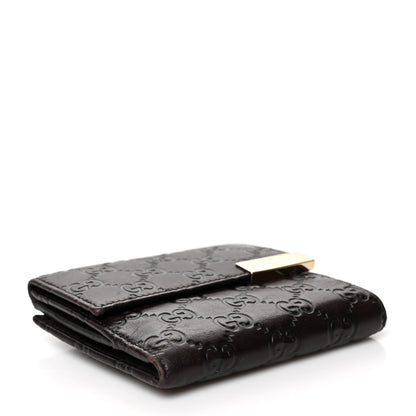 Gucci Guccissima Signature Dice French Flap Wallet Chocolate 4 of 9