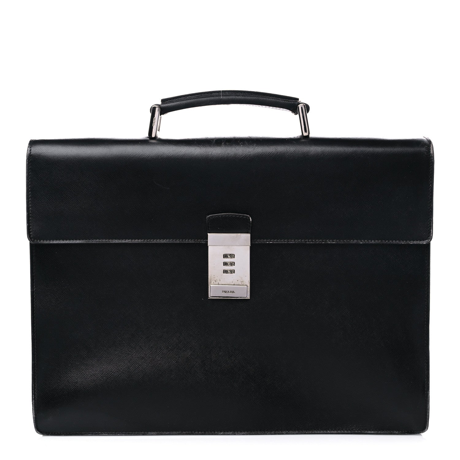 Prada Saffiano Briefcase Black 1 of 21