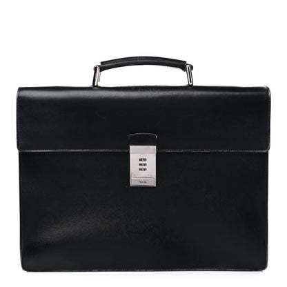 Prada Saffiano Briefcase Black 1 of 21