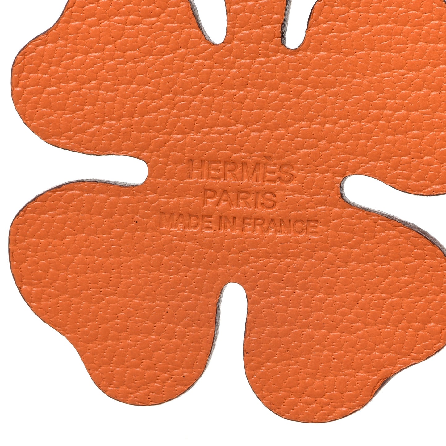 Chevre Mysore Lucky Clover Key Chain Bag Charm Vert Anis Orange