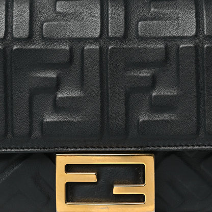 Fendi Nappa FF 1974 Embossed Baguette Black 8 of 13