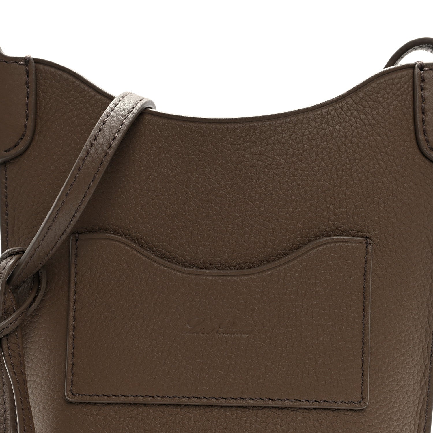 Loro Piana Grained Calfskin Bale Phone Case Warm Mastic 7 of 10