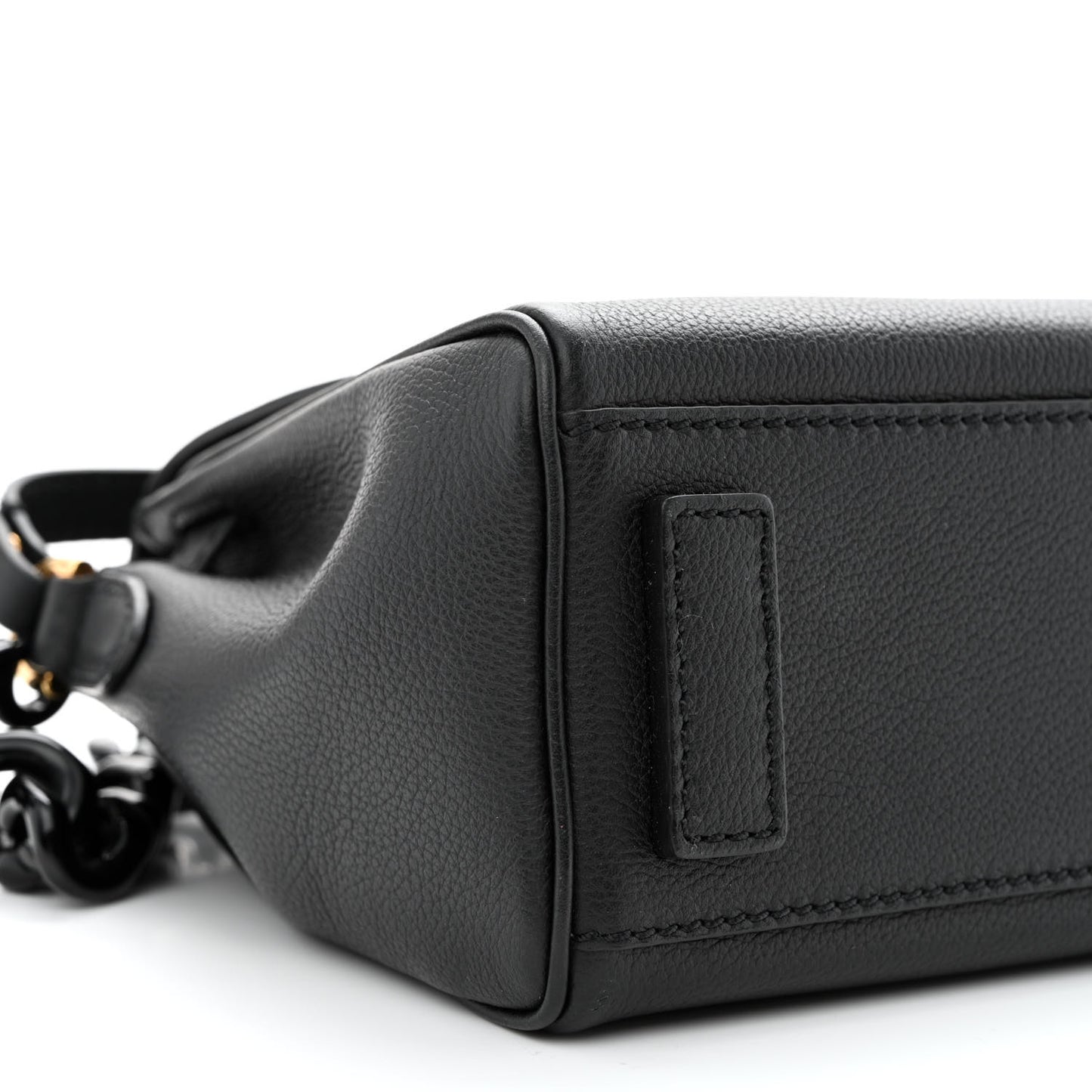Grained Calfskin Small La Medusa Top Handle Bag Black Lilac
