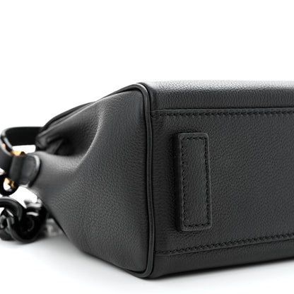 Versace Grained Calfskin Small La Medusa Top Handle Bag Black Lilac 9 of 10