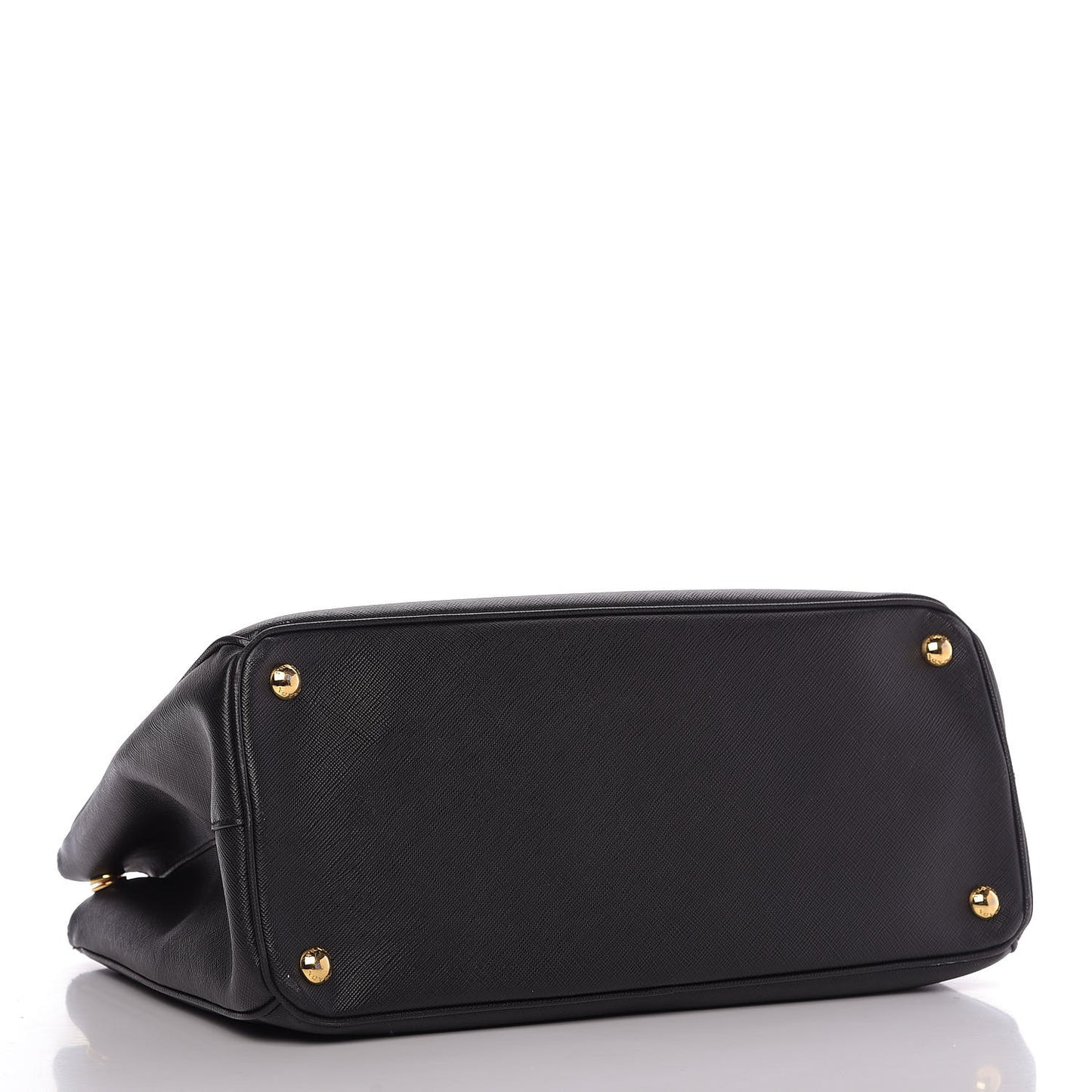 Saffiano Medium Galleria Double Zip Tote Black