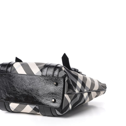 Burberry Nylon Beat Check Small Victoria Tote Black 7 of 12