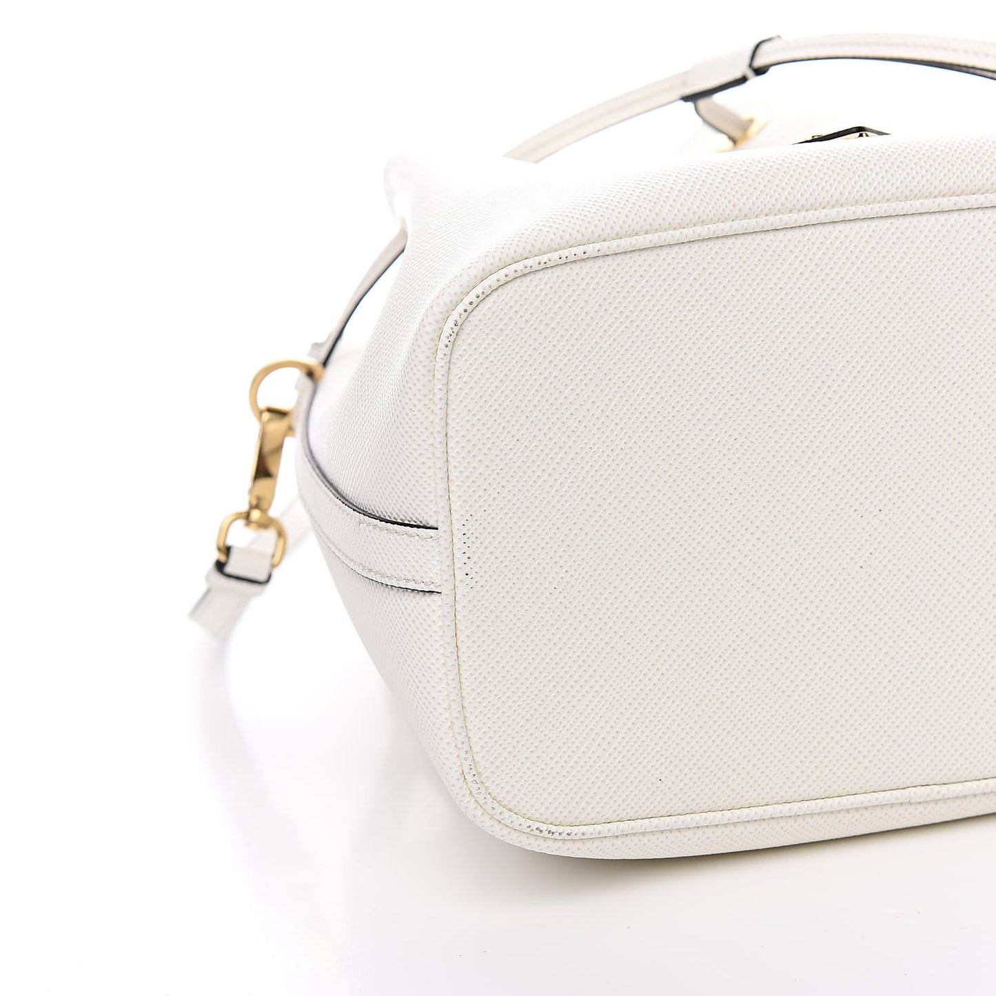 Saffiano Bucket Bag White