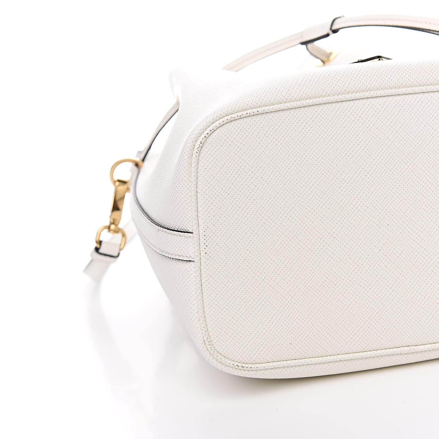Prada Saffiano Bucket Bag White 7 of 9