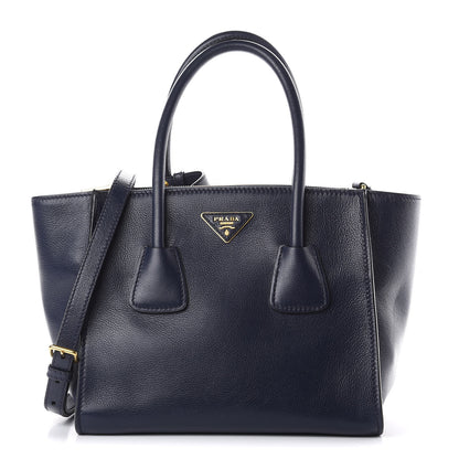 Prada Glace Calfskin Twin Pocket Tote Baltico 1 of 14