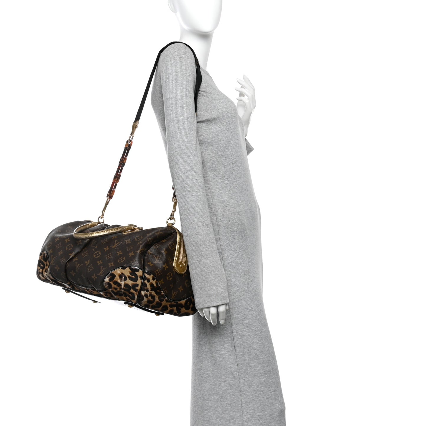 Monogram Leopard Stephen Bag