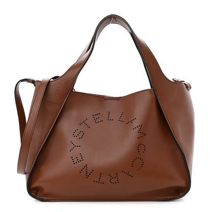 Stella McCartney Eco Alter Nappa Perforated Logo Crossbody Cinnamon 3 of 13
