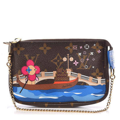 Louis Vuitton Monogram 2019 Christmas Animation Mini Venice Pochette Accessories Blue 1 of 8