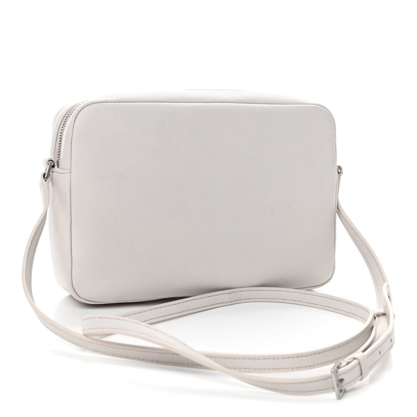 Lambskin Monogram Small Lou Camera Bag White