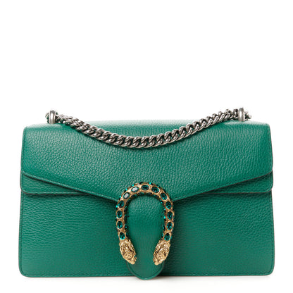 Gucci Pebbled Calfskin Small Dionysus Shoulder Bag Emerald 1 of 11