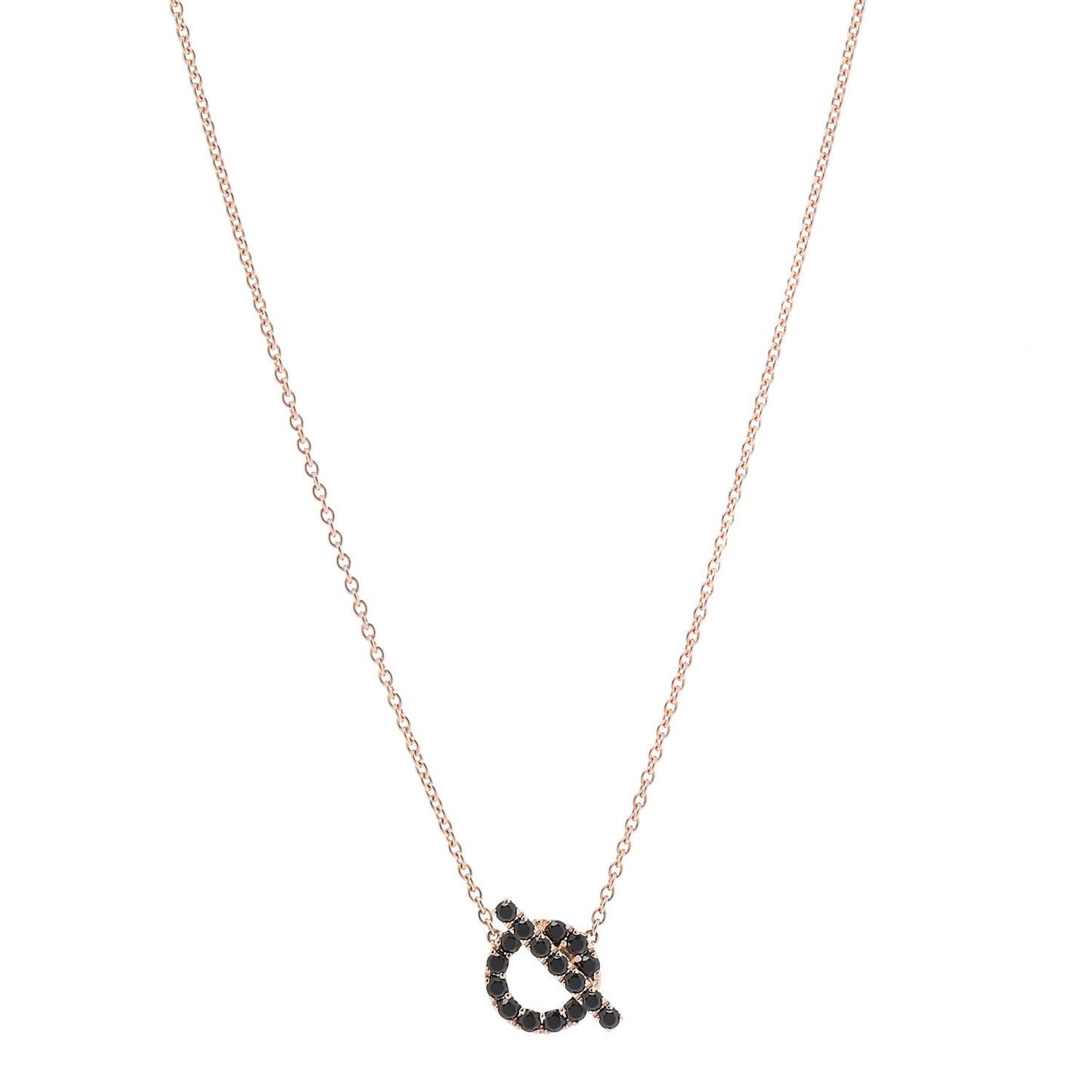 18K Rose Gold Black Spinel Finesse Pendant Necklace