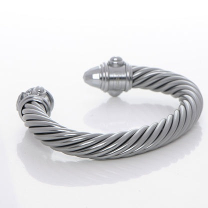 David Yurman Aluminum 10mm Cable Bracelet Silver 3 of 5